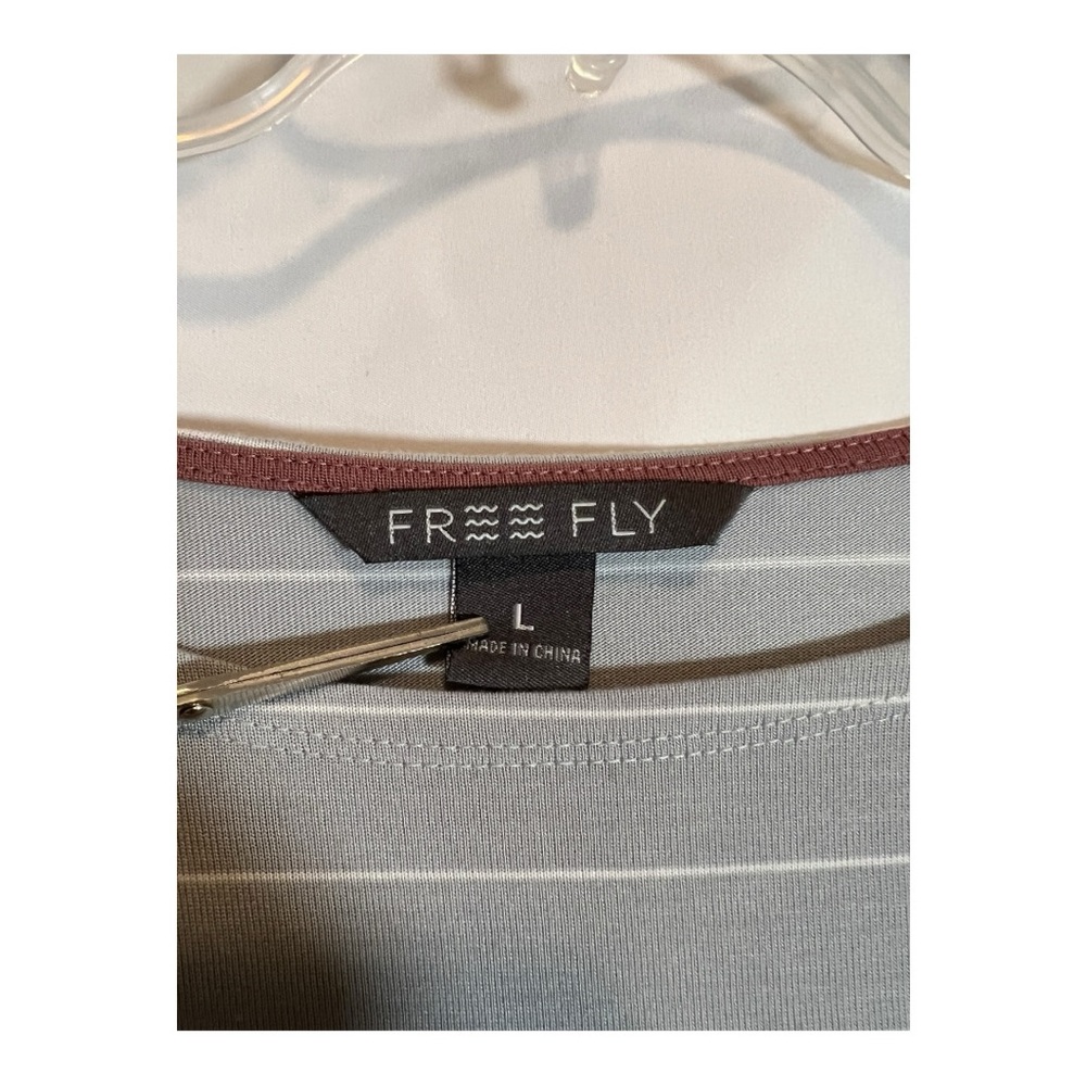 FREE FLY Bamboo Shoreline 3/4 Sleeve Striped Top Size Large - Picture 2 of 7
